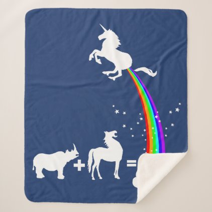 Unicorn origin sherpa blanket