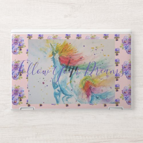 Unicorn Painting Follow Your Dreams Laptop Skin