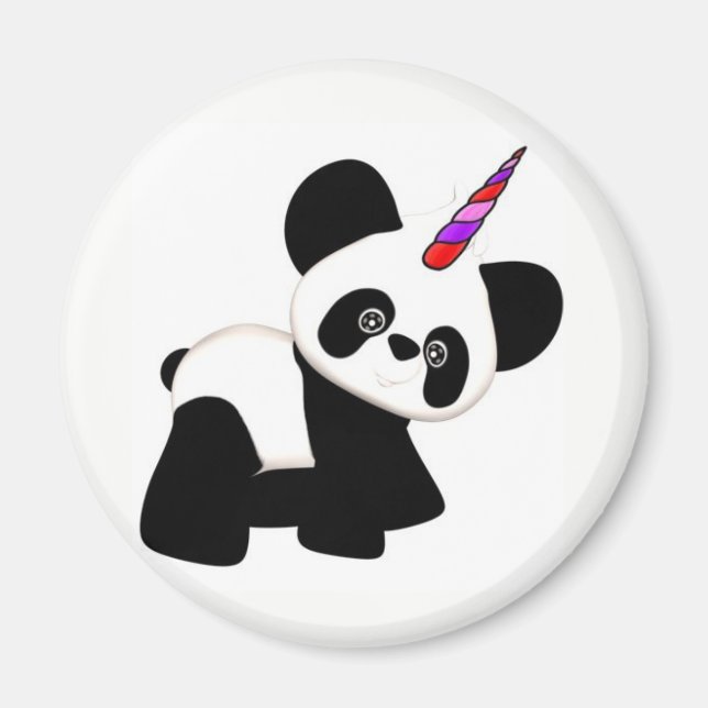 Unicorn Panda. Pandacorn Magnet (Front)