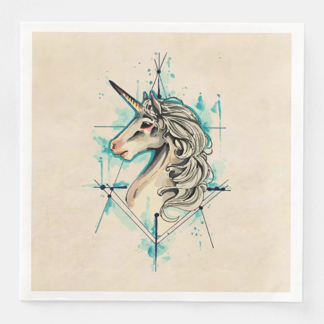 Unicorn Paper Dinner Napkins (Front)