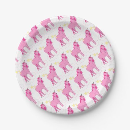unicorn paper plate