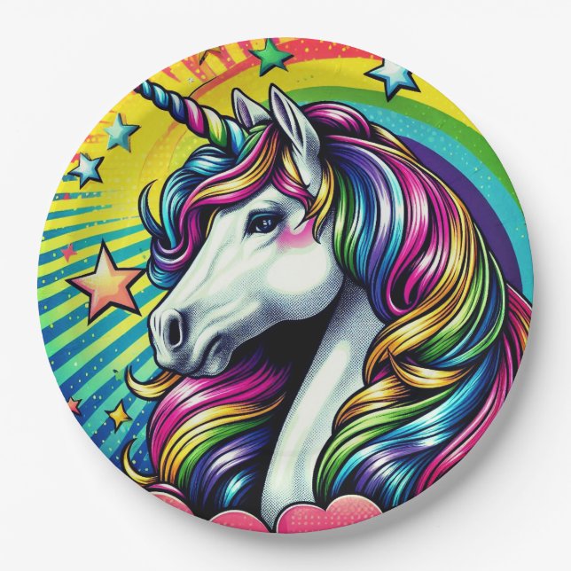 Unicorn paper plate! plates (Front)