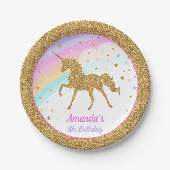 Unicorn Paper Plates (Front)