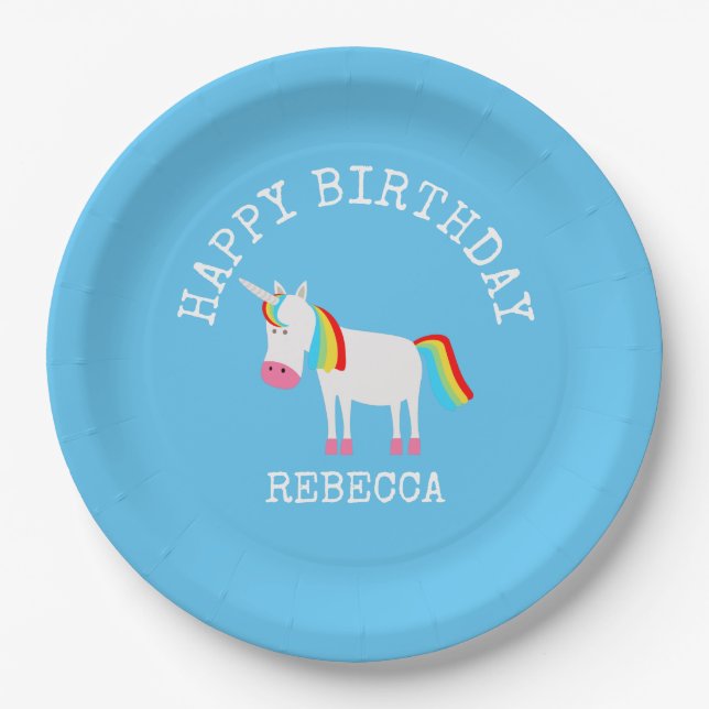 Unicorn Paper Plates (Front)