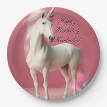 Unicorn paper plates