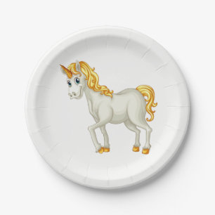 Unicorn paper plates