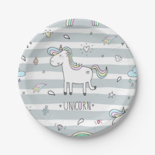 Unicorn Paper Plates