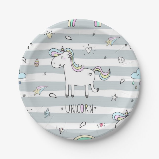 Unicorn Paper Plates (Front)