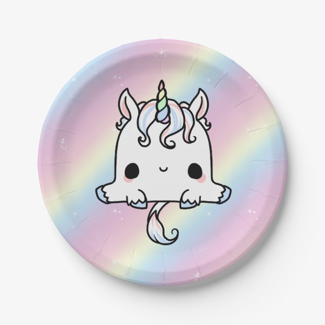 Unicorn Paper Plates (Customize) (Front)
