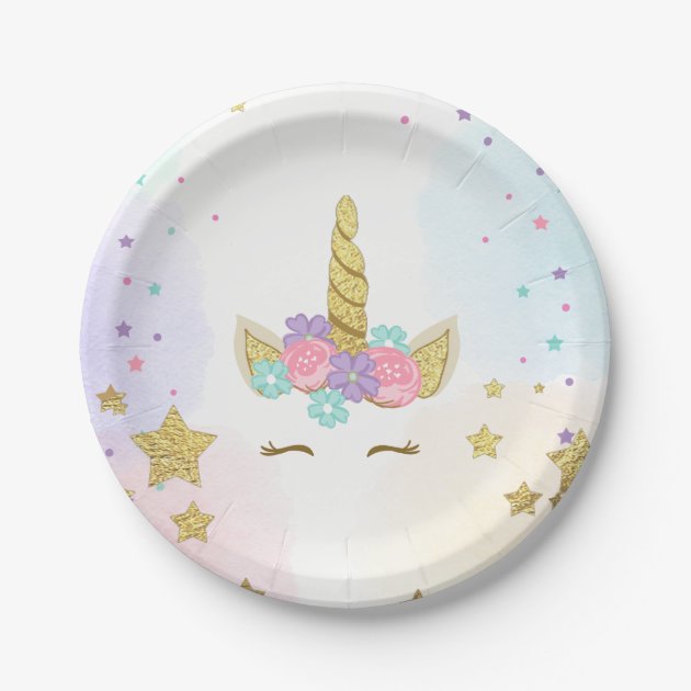 unicorn paper plates