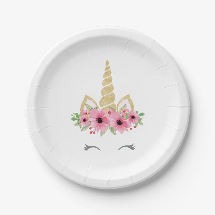 Unicorn Paper Plates, Unicorn Party Plates Zazzle