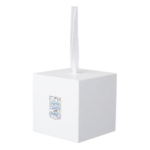 Unicorn Partly Cloudy with Magic Commercial Vector Cube Ornament