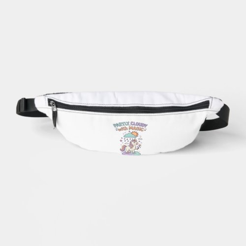 Unicorn Partly Cloudy with Magic Trendy T-Shirt De Fanny Pack