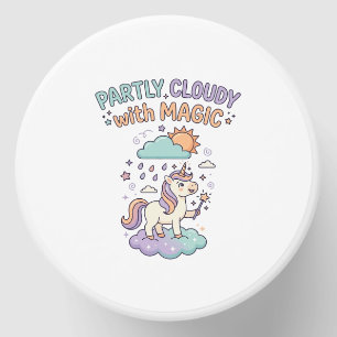 Unicorn Partly Cloudy with Magic Trendy T-Shirt De Mini Candle Favors