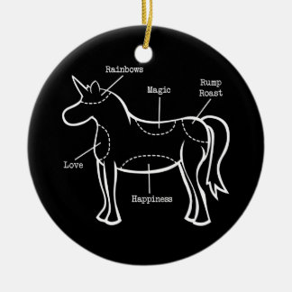 Unicorn Parts Ceramic Ornament
