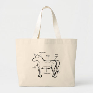 Unicorn Parts Large Tote Bag