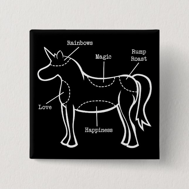 Unicorn Parts Pinback Button (Front)