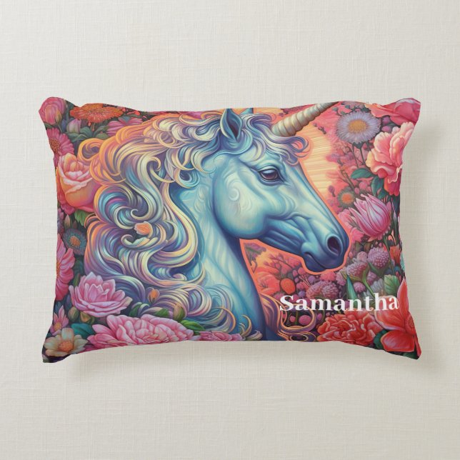 Unicorn Party  Accent Pillow (Front)