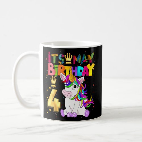 Unicorn Party Animal 4Th Unicorn Coffee Mug