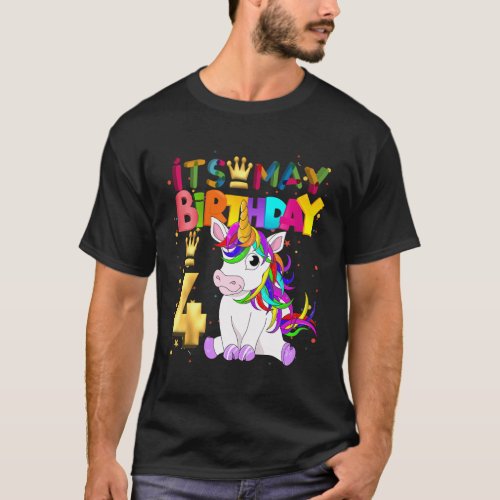 Unicorn Party Animal 4Th Unicorn T_Shirt