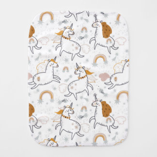 Unicorn Party Baby Burp Cloth