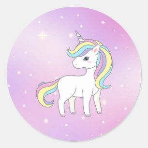 Unicorn Party Collection! Classic Round Sticker