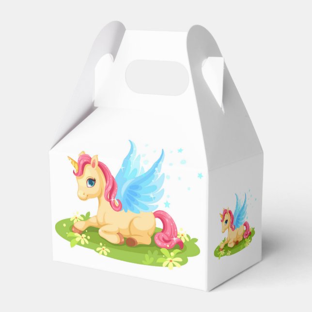 Unicorn Party Favor Box (Front Side)