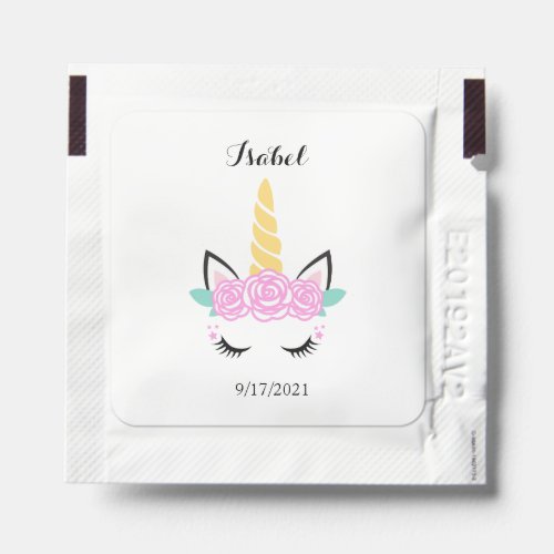 Unicorn Party favor_ Personalize with your name Hand Sanitizer Packet