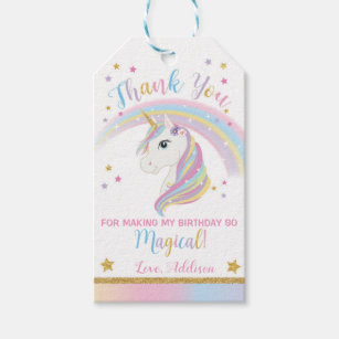 59 unicorn thank you tags gifts on zazzle