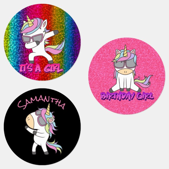 Unicorn Party Fun! Labels (Group)