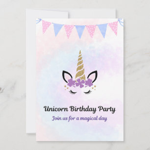 Unicorn Party Invitation