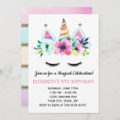 Unicorn Party Invitation - Magical Celebration (Front/Back)