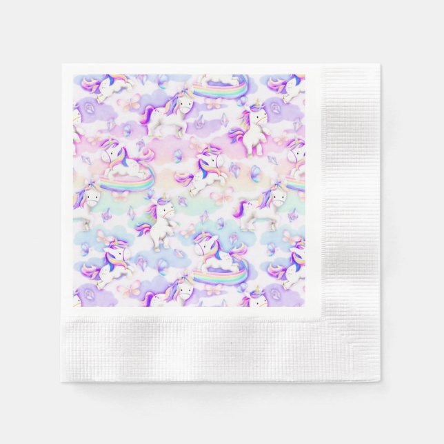 Unicorn Party Napkins (Front)