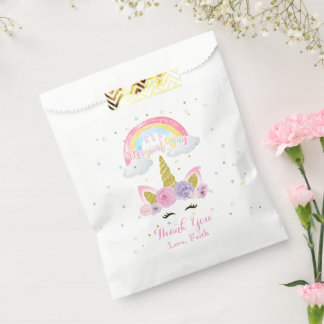 Unicorn Pastel Birthday Favor Bag