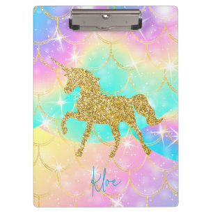 unicorn pastel colors  clipboard