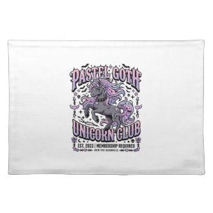 Unicorn Pastel Goth Unicorn Club Commercial Sticke Cloth Placemat