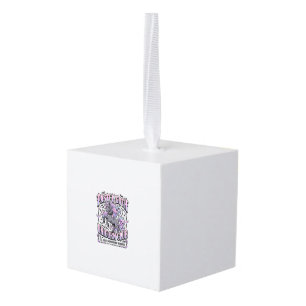 Unicorn Pastel Goth Unicorn Club Commercial Sticke Cube Ornament