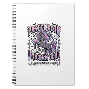 Unicorn Pastel Goth Unicorn Club Commercial Sticke Notebook