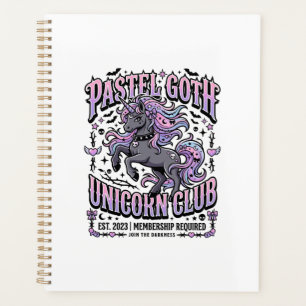Unicorn Pastel Goth Unicorn Club Commercial Sticke Planner