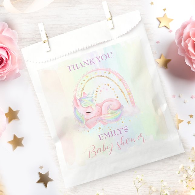 Unicorn Pastel Rainbow Baby Shower Favor Bag (Unicorn Pastel Rainbow Baby Shower Favor Bag)