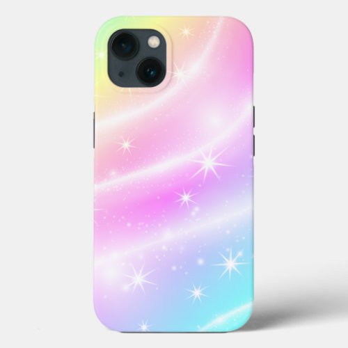 Unicorn Pastel Rainbow Color iPhone 13 Case