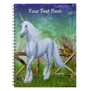 Unicorn Pasture Gate Fantasy Horse Notebook