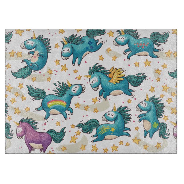 Unicorn Pattern Cutting Board (Front)