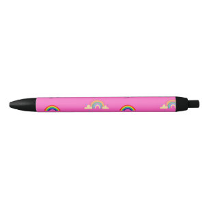 Unicorn pattern on pink pen