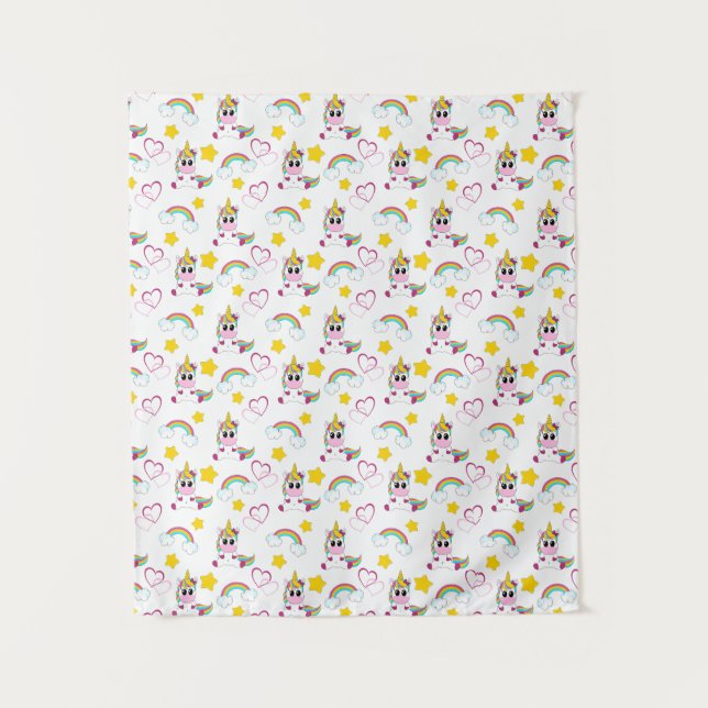 Unicorn pattern tapestry (Front)