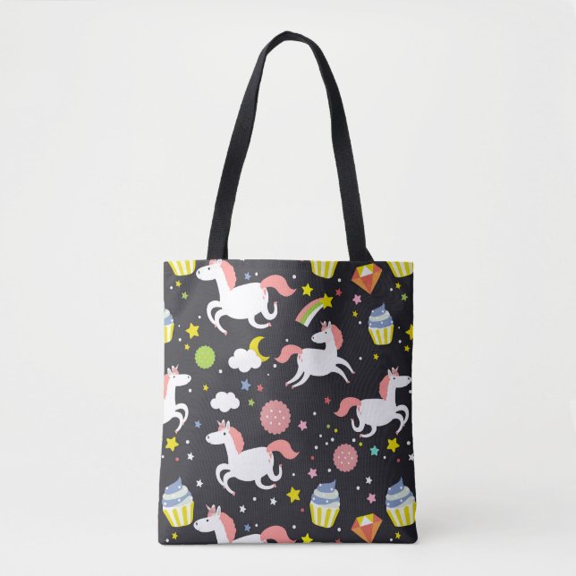 Unicorn Pattern Tote Bag (Front)
