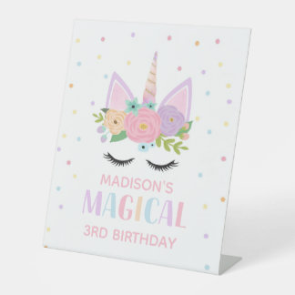 Unicorn Pedestal Sign