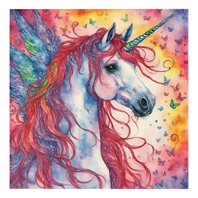 Unicorn Pegasus Acrylic Print (Front)