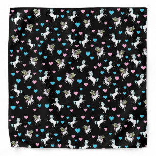Unicorn, Pegasus and Hearts Bandana