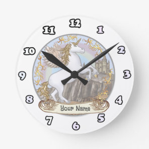 Unicorn Pegasus Castle  clock